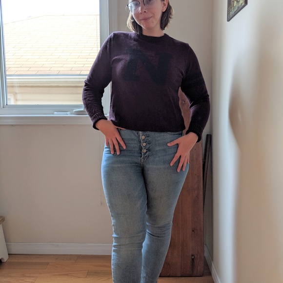 Large 'N' letterman knit sweater - Picture 2 of 3